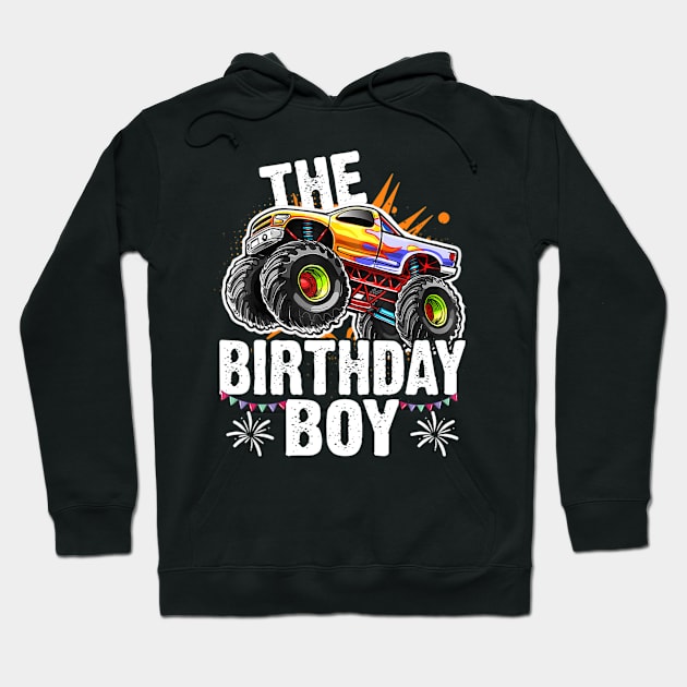 Monster truck family matching the birthday boy Hoodie by maily.art